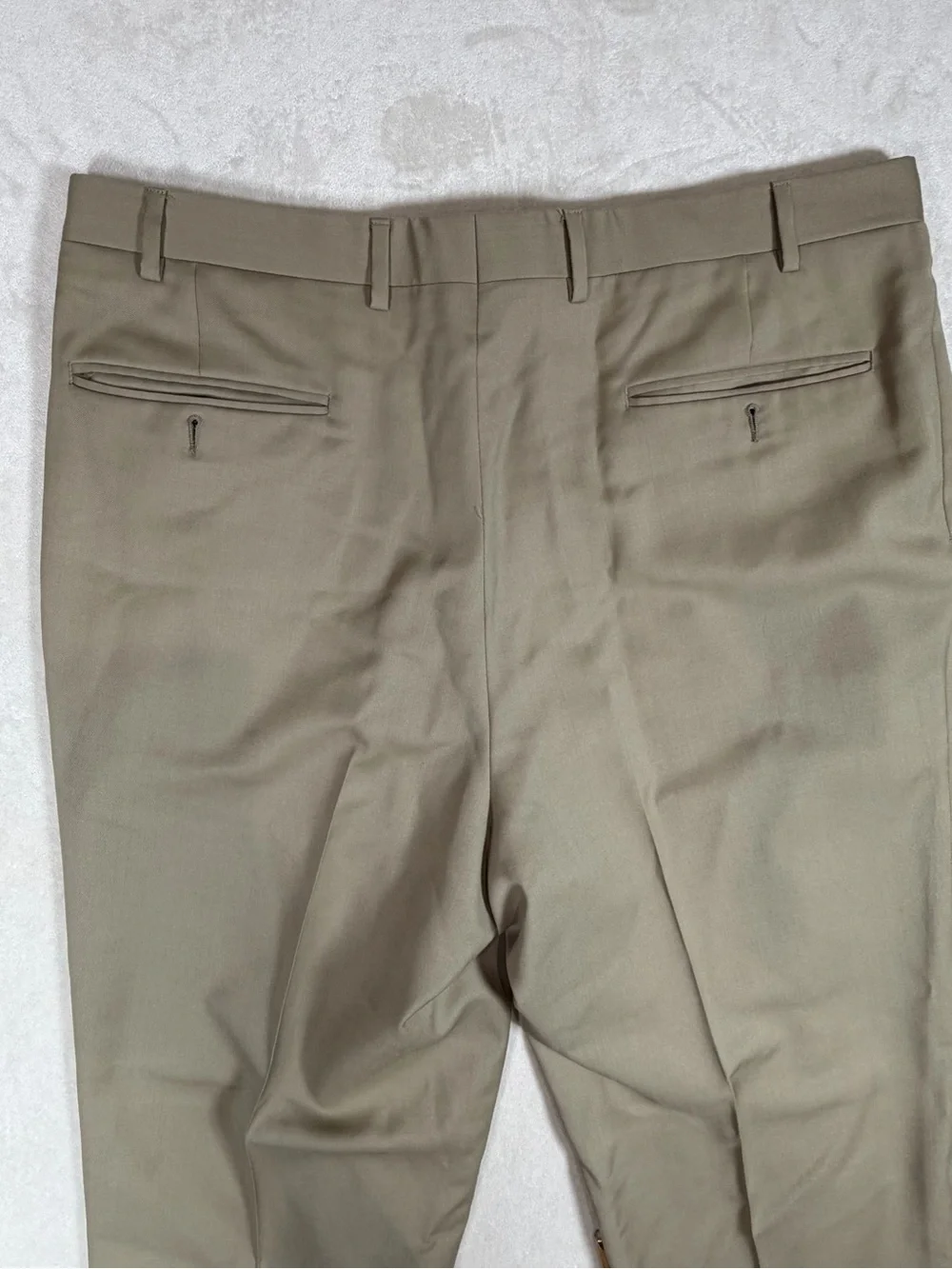 Canali 100% Wool 38W 32L Men's Pleated Dress Pants - Beige